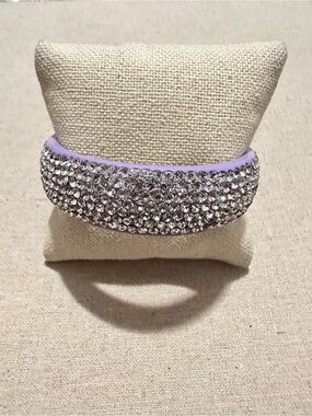 Vintage | Bracelet | Vintage Crystal Pavé Lilac Bangle Bracelet